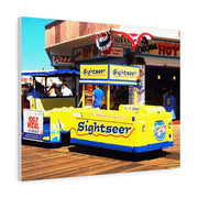 Watercolor Painting Wall Art Print Wildwood Boardwalk Tramcar